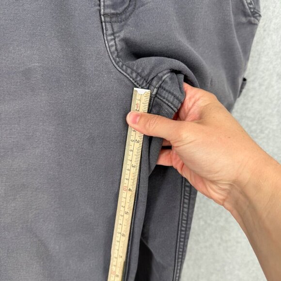 Carhartt Womens Fleece-Lined Crawford Pants Size 8 Reg Coal Gray Work Distressed - Picture 13 of 14